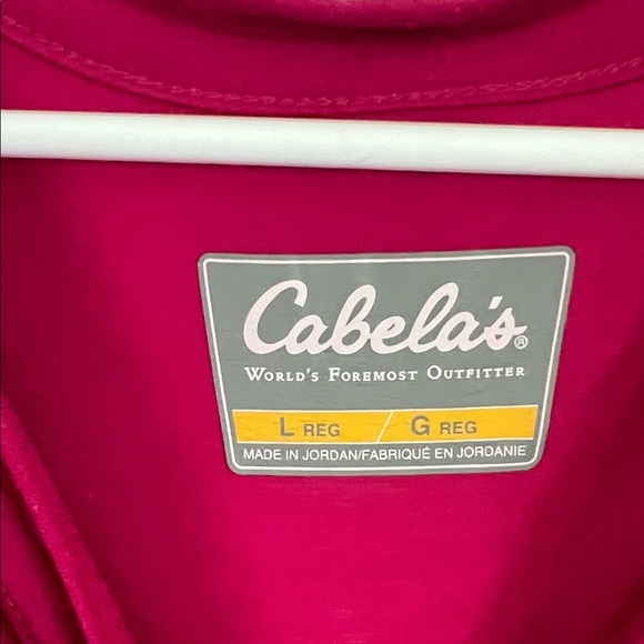 Cabela's Pink Buttoned Long Sleeve Tee - Picture 3 of 4